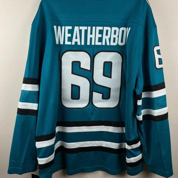 San Jose Sharks Weatherboy #69 Fanatics Breakaway Home Jersey Men’s Size 2XL NHL - Picture 2 of 10